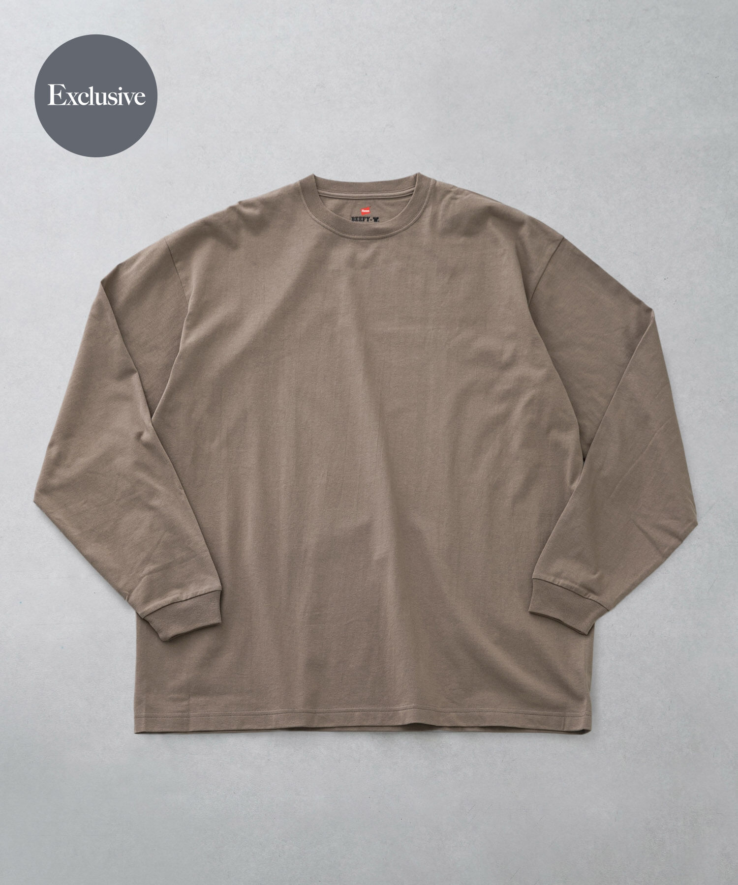 URBAN RESEARCH DOORS「『別注』Hanes&times;DOORS　BEEFY-T-SHIRTS FIT LONG-SLEEVE」|Tシャツ・カットソー|ベージュ