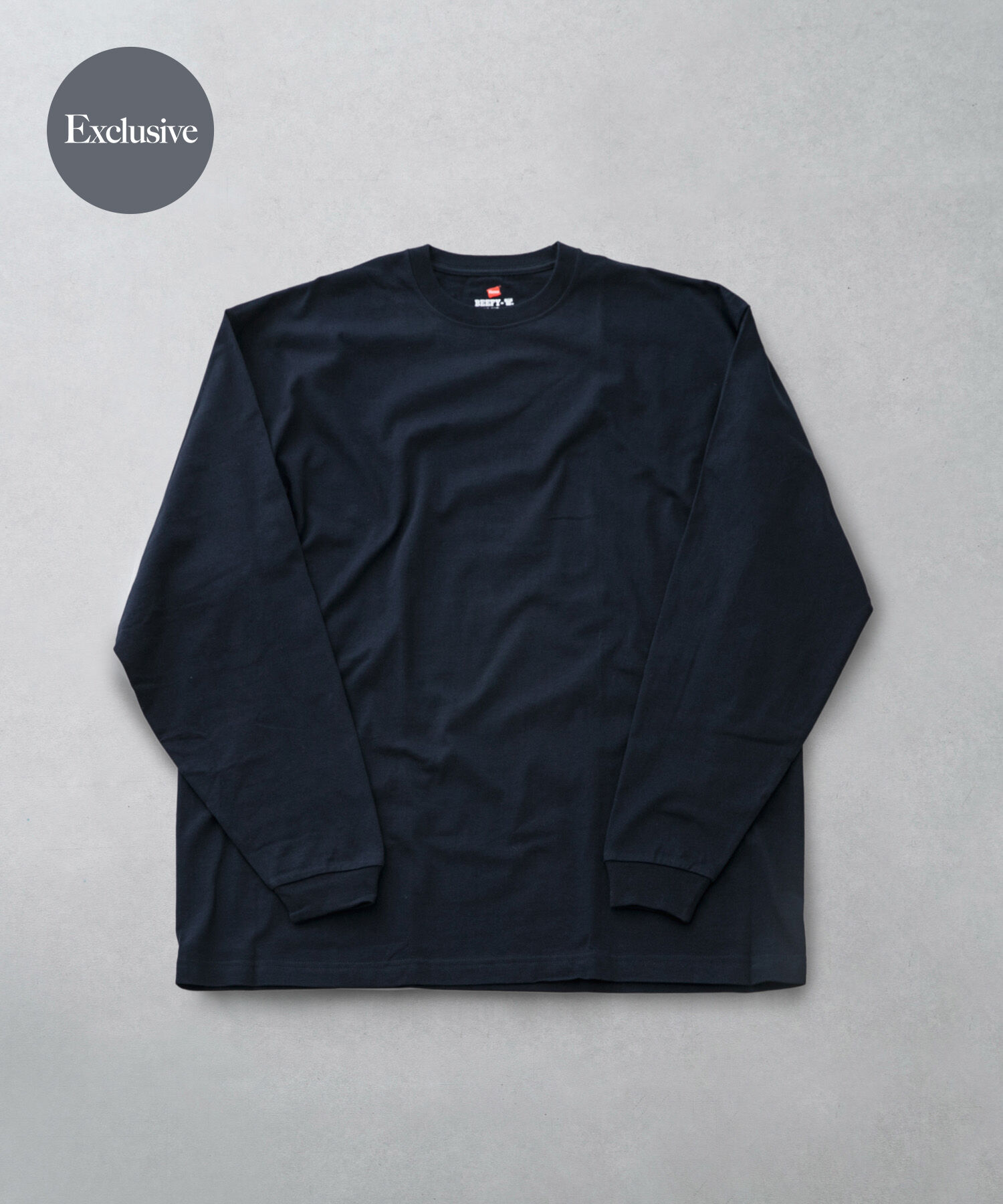 URBAN RESEARCH DOORS「『別注』Hanes&times;DOORS　BEEFY-T-SHIRTS FIT LONG-SLEEVE」|Tシャツ・カットソー|ネイビー
