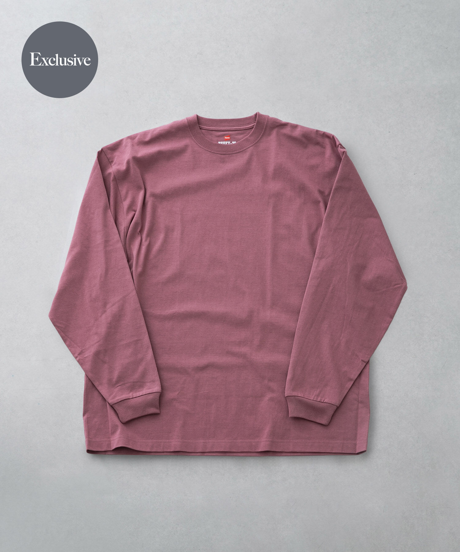 URBAN RESEARCH DOORS「『別注』Hanes&times;DOORS　BEEFY-T-SHIRTS FIT LONG-SLEEVE」|Tシャツ・カットソー|パープル