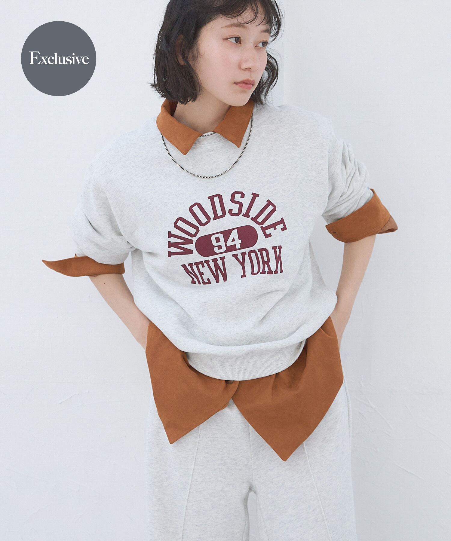 URBAN RESEARCH DOORS「『別注』Champion&times;DOORS　SWEAT CREWNECK PULLOVER」|スウェット・ジャージ|アイボリー