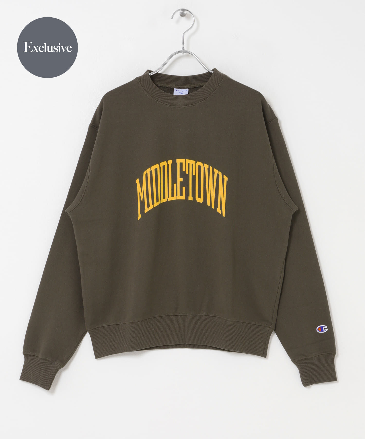 URBAN RESEARCH DOORS「『別注』Champion&times;DOORS　SWEAT CREWNECK PULLOVER」|スウェット・ジャージ|ダークグレー