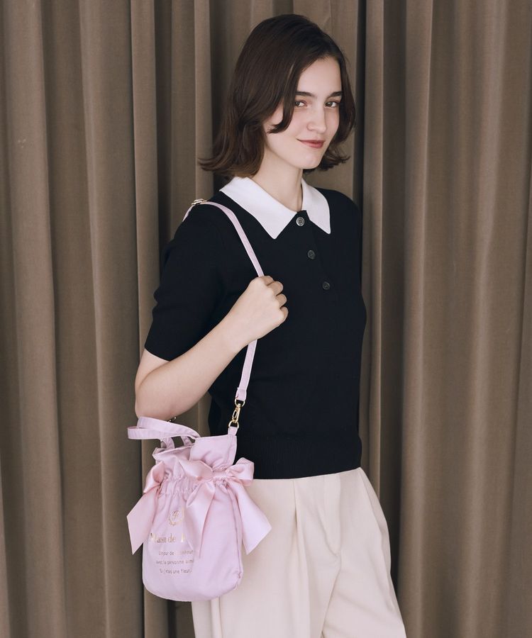 Maison de FLEUR「ダブルリボン2Wayトートバッグ」|トートバッグ|ピンク