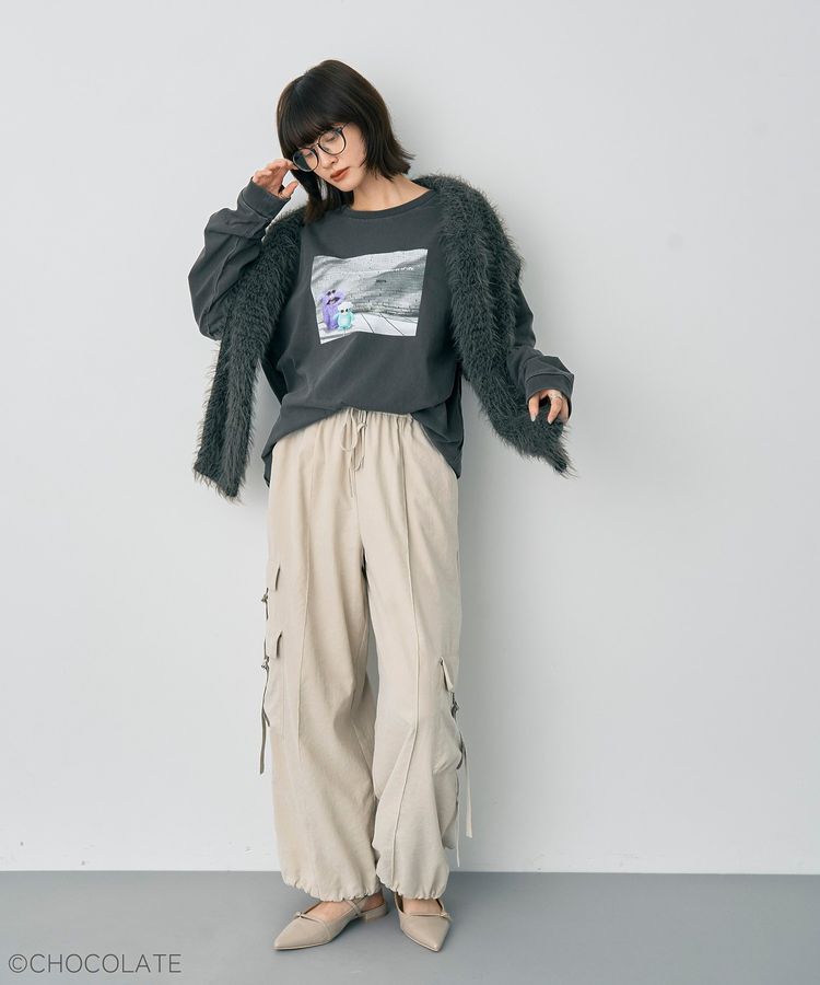 YECCA VECCA「【Whippi&Wrappi】プリントロンTee①」|Tシャツ・カットソー|