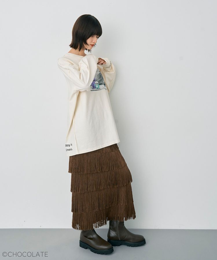 YECCA VECCA「【Whippi&Wrappi】プリントロンTee①」|Tシャツ・カットソー|