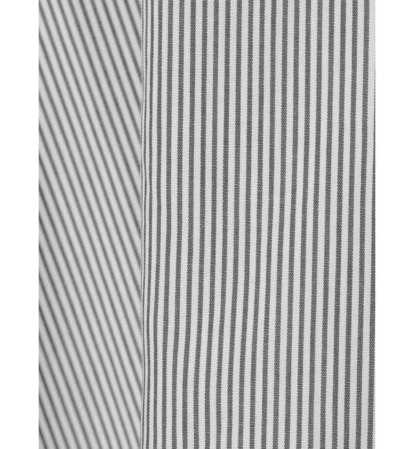 mizuiro ind「mizuiro ind ストライプノーカラーバルーンプルオーバー」|シャツ・ブラウス|