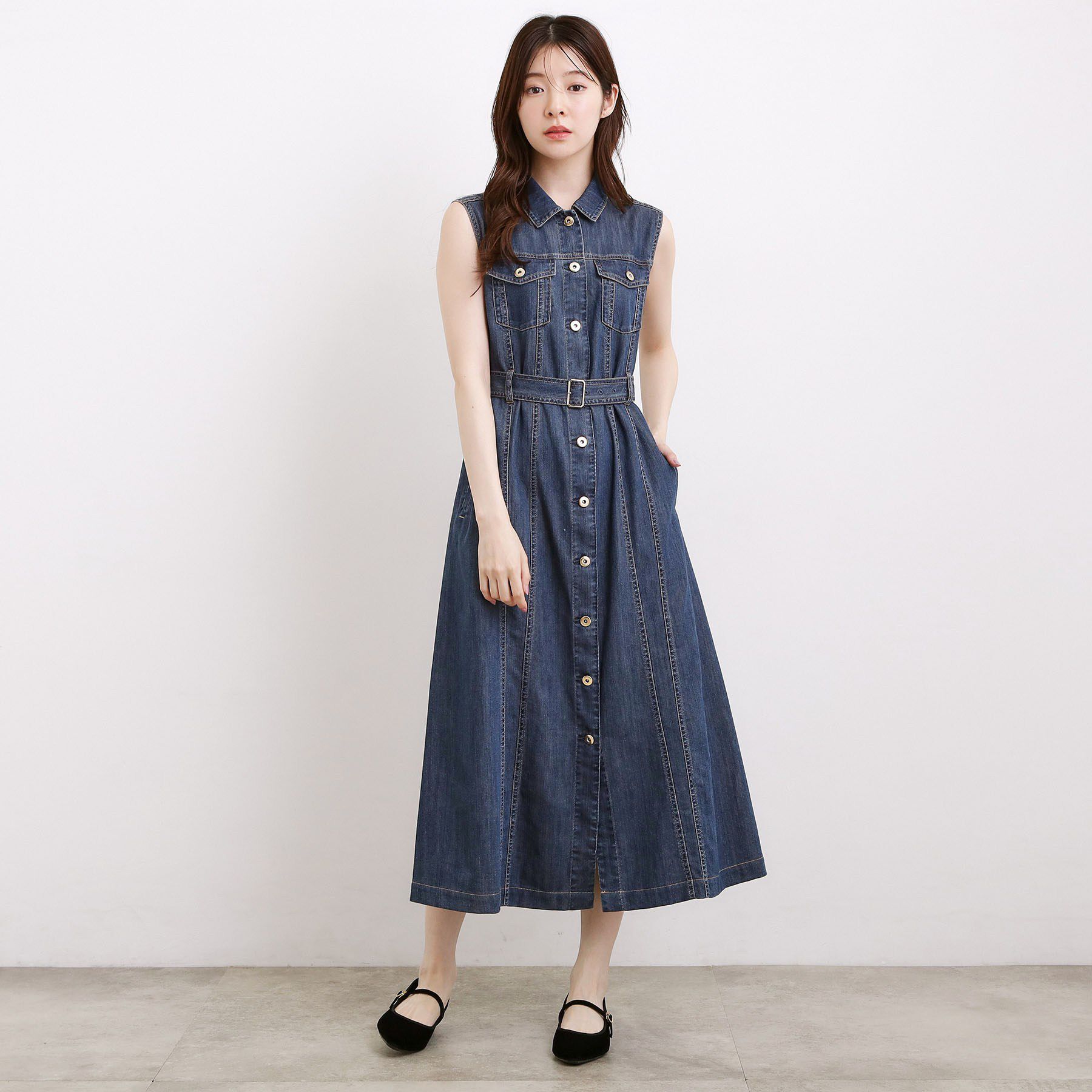 grove「大人気！デニムフレアワンピース」|ワンピース|