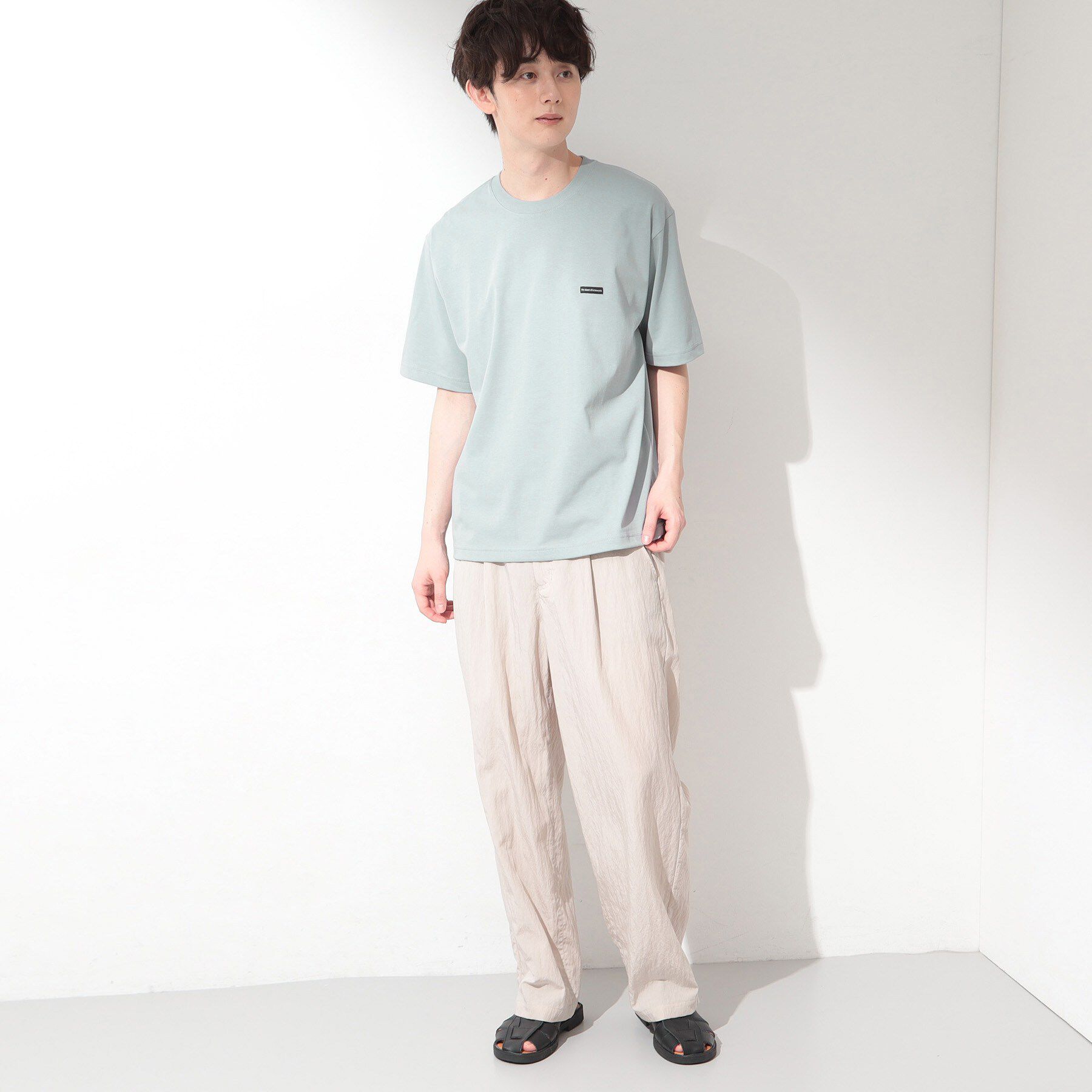 THE SHOP TK「ワンポイント刺繍 半袖Tシャツ 洗濯機OK」|Tシャツ・カットソー|
