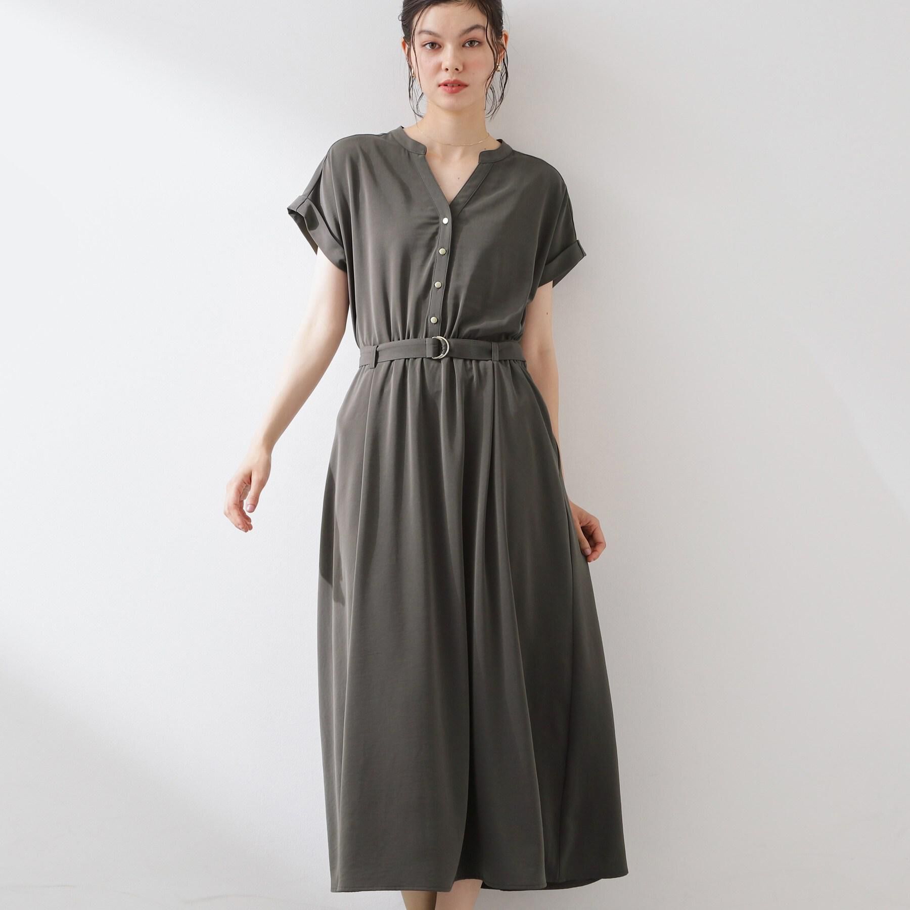 THE SHOP TK「【M-XL/ひんやり/遮熱】やみつきになる とろみスキッパーワンピース」|ワンピース|