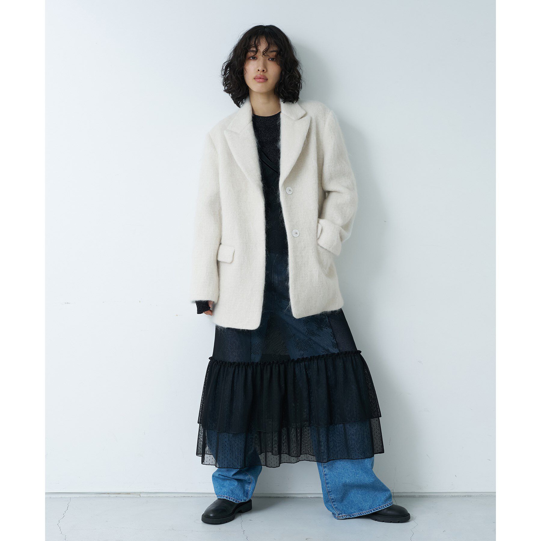 CODE A「shaggy jacket coat」|チェスターコート|