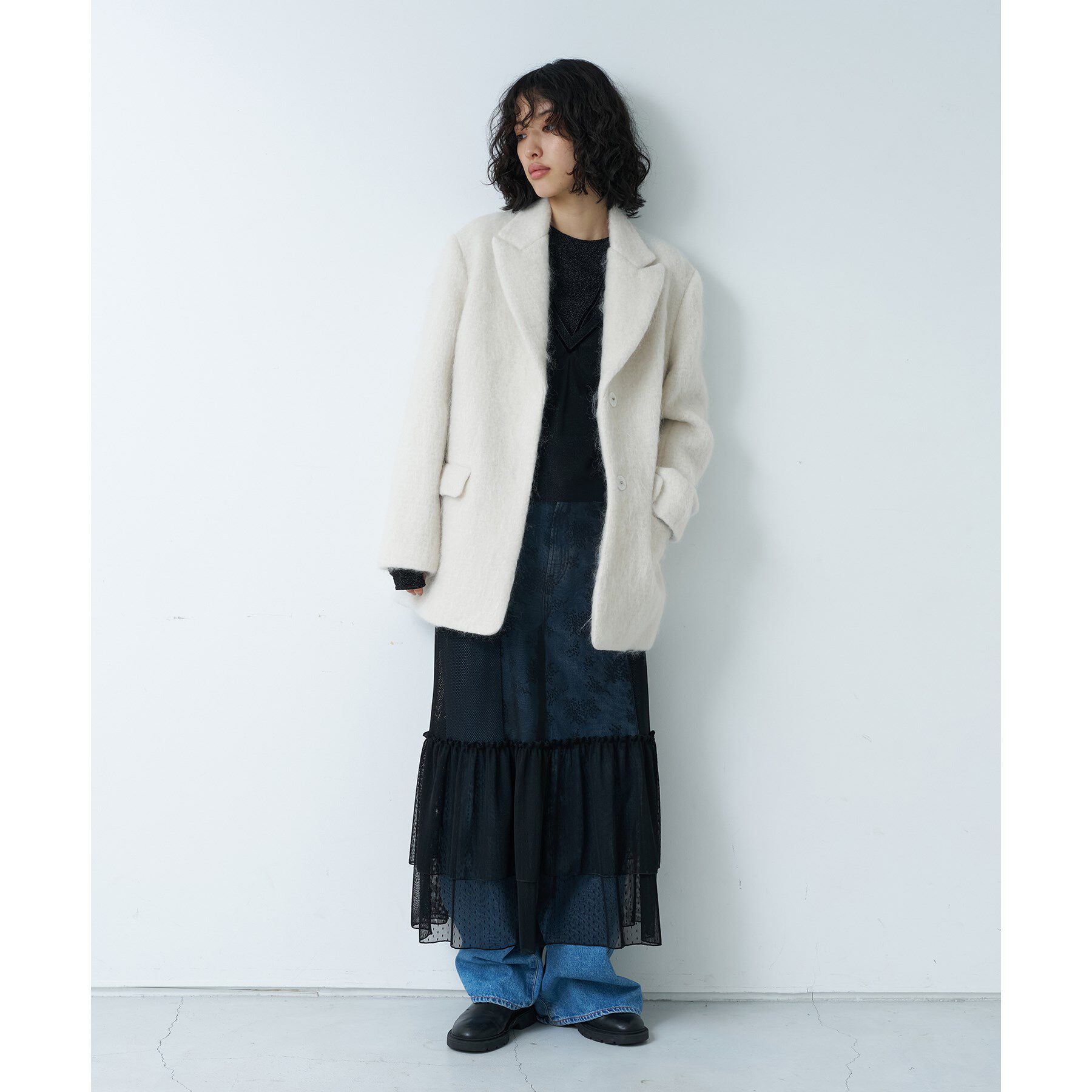 CODE A「shaggy jacket coat」|チェスターコート|