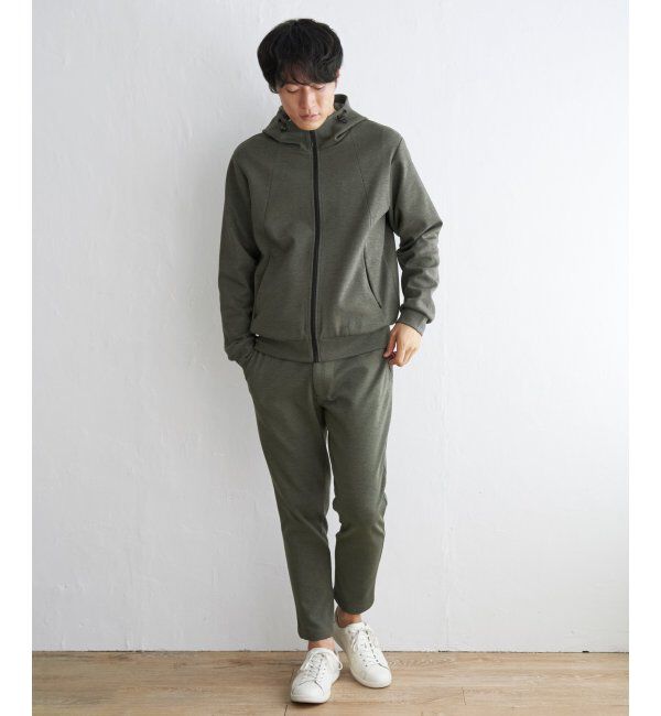 ikka「テックストレッチジップパーカー」|カーディガン|