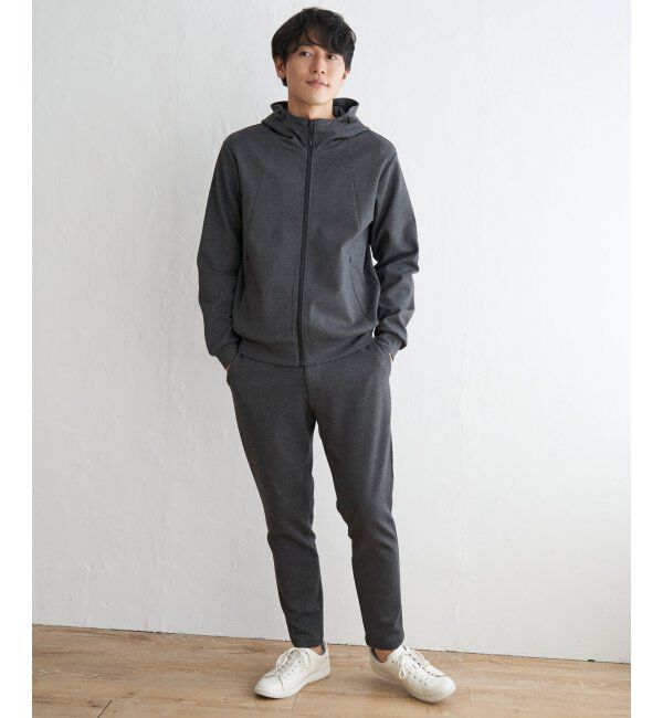 ikka「テックストレッチジップパーカー」|カーディガン|
