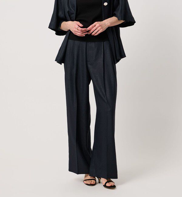 UNITED ARROWS「Spiree IAS 2タック ワイドパンツ ‐UVカット 接触冷感 ウォッシャブル‐」|スラックス|