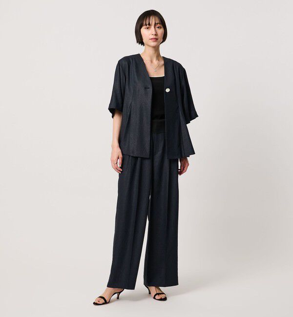 UNITED ARROWS「Spiree IAS 2タック ワイドパンツ ‐UVカット 接触冷感 ウォッシャブル‐」|スラックス|
