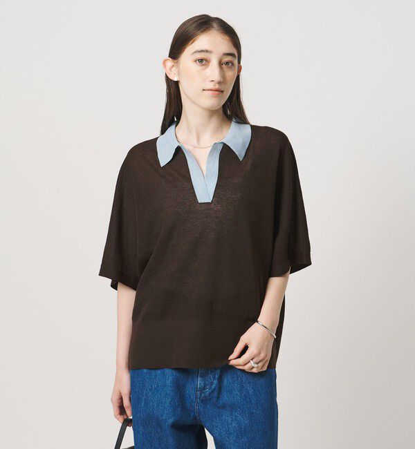 UNITED ARROWS「スキッパー ドルマンスリーブ ニット ‐ウォッシャブル‐」|ニット・セーター|