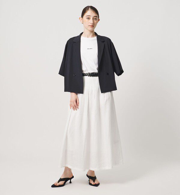UNITED ARROWS「ツイル ハーフスリーブ シャツ ジャケット ‐ストレッチ 防シワ 接触冷感‐」|シャツ・ブラウス|