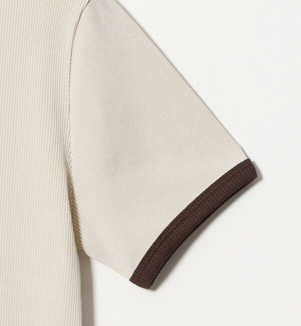 UNITED ARROWS「リブ バイカラーパイピング ショートスリーブ Tシャツ」|Tシャツ・カットソー|