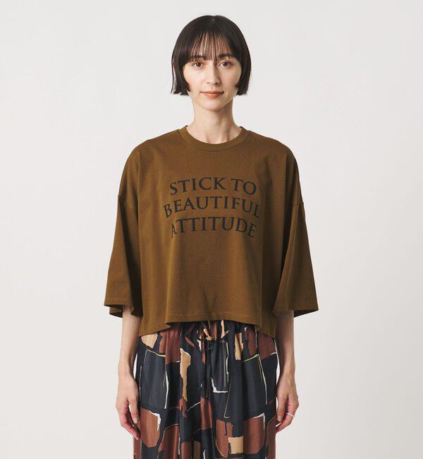 UNITED ARROWS「＜SACRA＞６分袖 レター Tシャツ」|Tシャツ・カットソー|