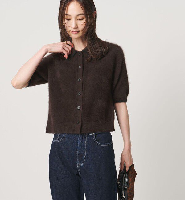 UNITED ARROWS「フォックスカシミヤ オーガンジーコンビ ポロニット」|ニット・セーター|