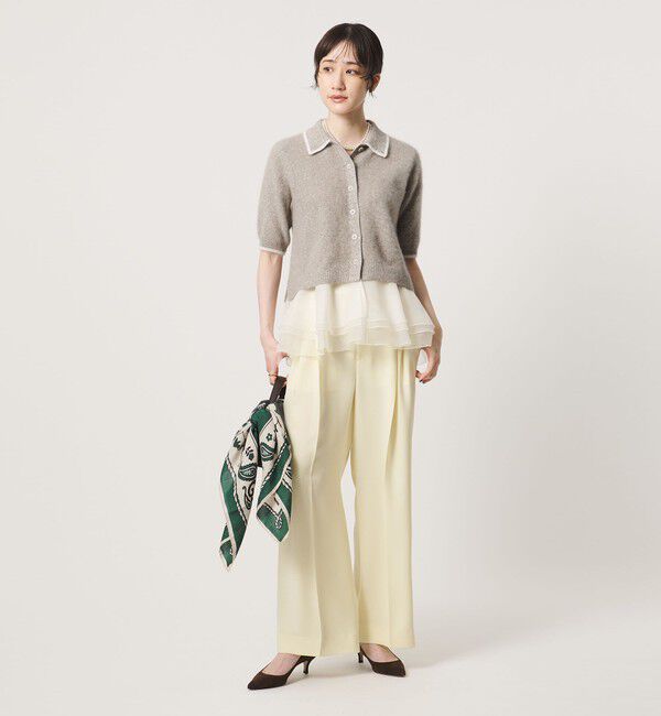 UNITED ARROWS「フォックスカシミヤ オーガンジーコンビ ポロニット」|ニット・セーター|