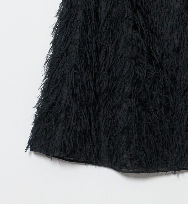 UNITED ARROWS「へアリー フリンジ フレアスカート ‐ウォッシャブル‐」|フレア|