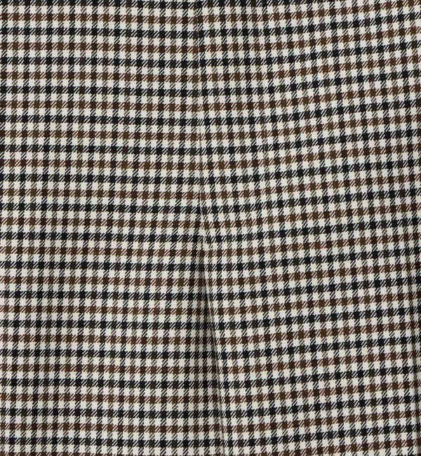 UNITED ARROWS「モダンチェック ノープリーツ ワイドストレート パンツ」|スラックス|