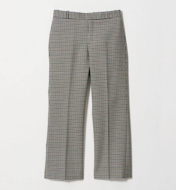 UNITED ARROWS「モダンチェック ノープリーツ ワイドストレート パンツ」|スラックス|