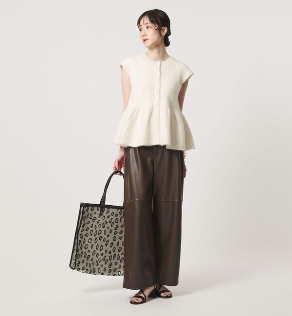 UNITED ARROWS「フォックスカシミヤ キャップスリーブ ペプラム ベスト」|ニット・セーター|