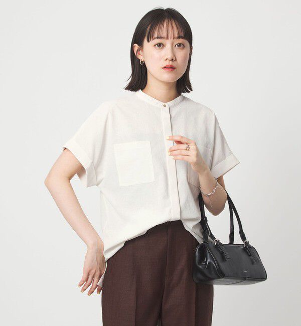 UNITED ARROWS green label relaxing「Breeze Cool ポケット シャツ マシンウォッシャブル 吸水速乾 通気性 UVカット」|シャツ・ブラウス|WHITE