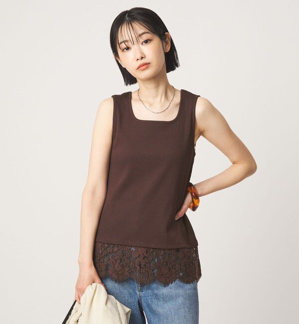UNITED ARROWS green label relaxing「スソ レース タンクトップ」|タンクトップ|DK.BROWN