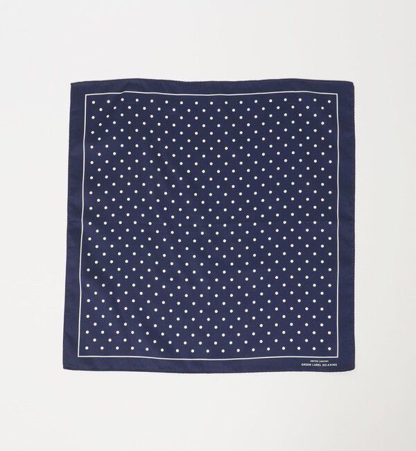 UNITED ARROWS green label relaxing「GLR サテン ドット ハンカチ」|ハンカチ|