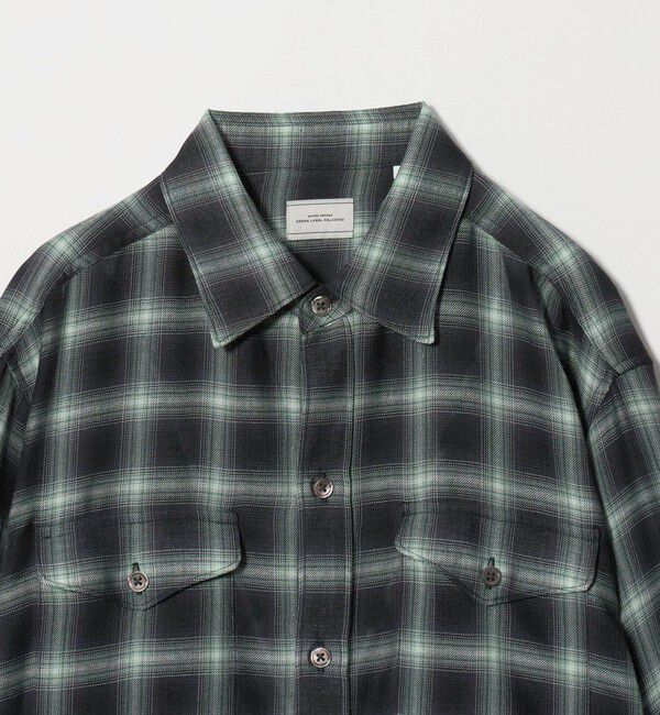 UNITED ARROWS green label relaxing「P/CU/W オンブレ チェック 2フラップポケット シャツ」|シャツ・ブラウス|