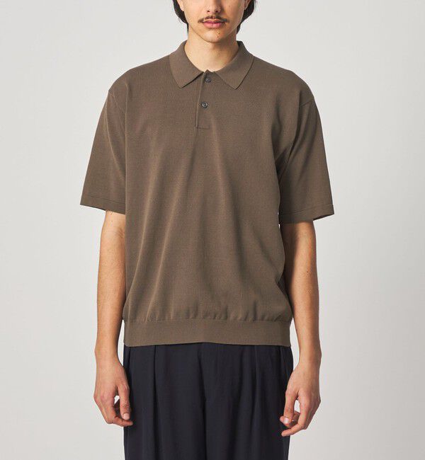 Steven Alan＞ ハイツイスト ニット ショートスリーブ ポロシャツ