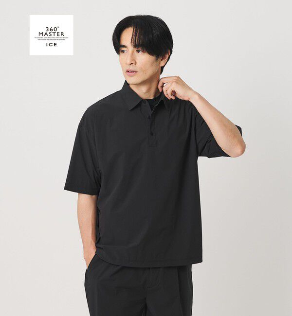 BEAUTY&YOUTH UNITED ARROWS「360&deg;MASTER ICE アジャスト ポロシャツ セットアップ対応 接触冷感 ストレッチ 撥水 UVカット」|Tシャツ・カットソー|BLACK