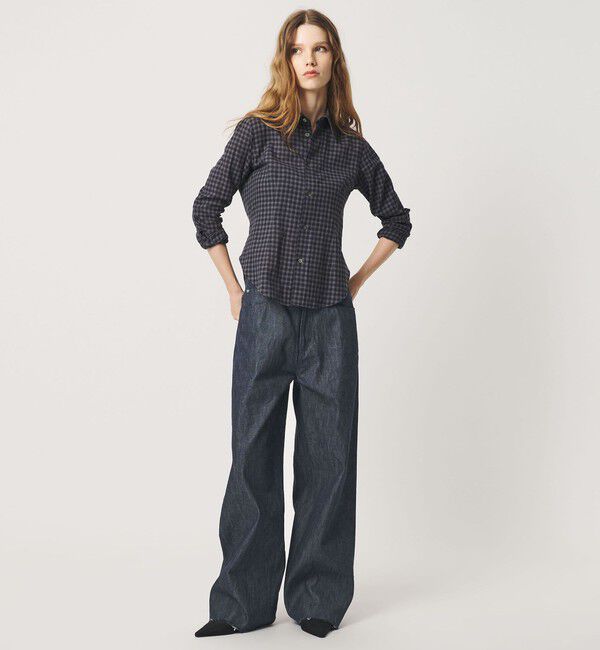 ATTISESSION「＜ATTISESSION＞WIDE DENIM 402 デニムパンツ」|チノ|NAVY