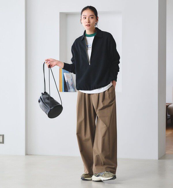 BEAUTY&YOUTH UNITED ARROWS「毛ポリエステルブレンド ワイドタックパンツ 防シワ ウォッシャブル」|その他|