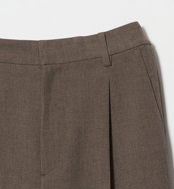 BEAUTY&YOUTH UNITED ARROWS「ポリエステルブレンド メランジ バックゴム ストレートパンツ 防シワ ウォッシャブル」|スラックス|