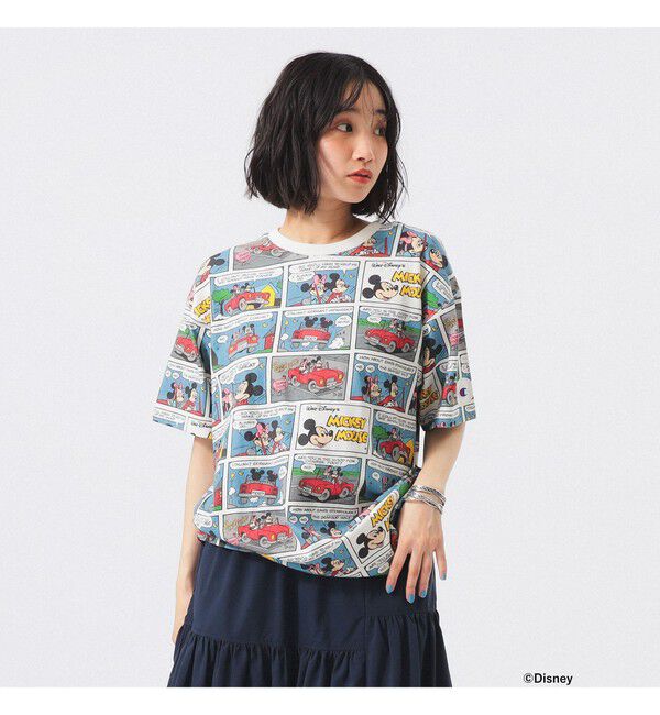 BEAMSBOY「【別注】Champion / ミッキーマウス＆ミニーマウス / Tシャツ」|Tシャツ・カットソー|MULTI