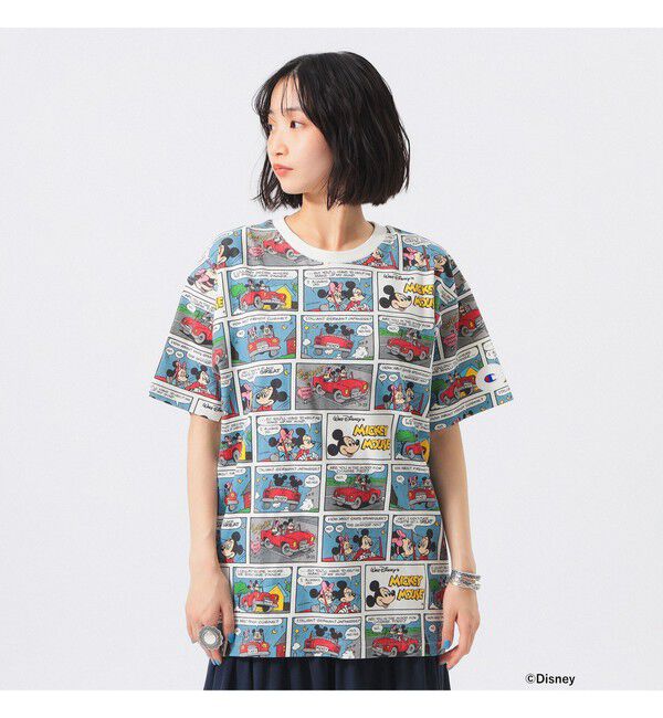 BEAMSBOY「【別注】Champion / ミッキーマウス＆ミニーマウス / Tシャツ」|Tシャツ・カットソー|