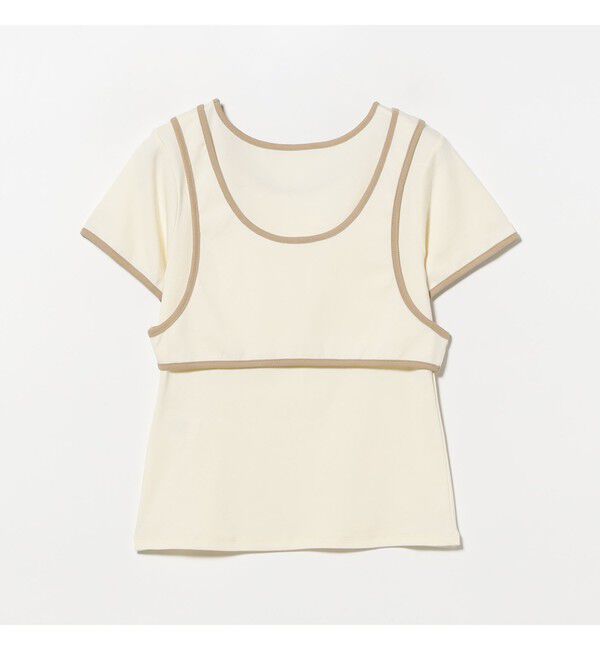 Ray BEAMS 「パイピング タンクトップ レイヤー Tシャツ」|Tシャツ・カットソー|