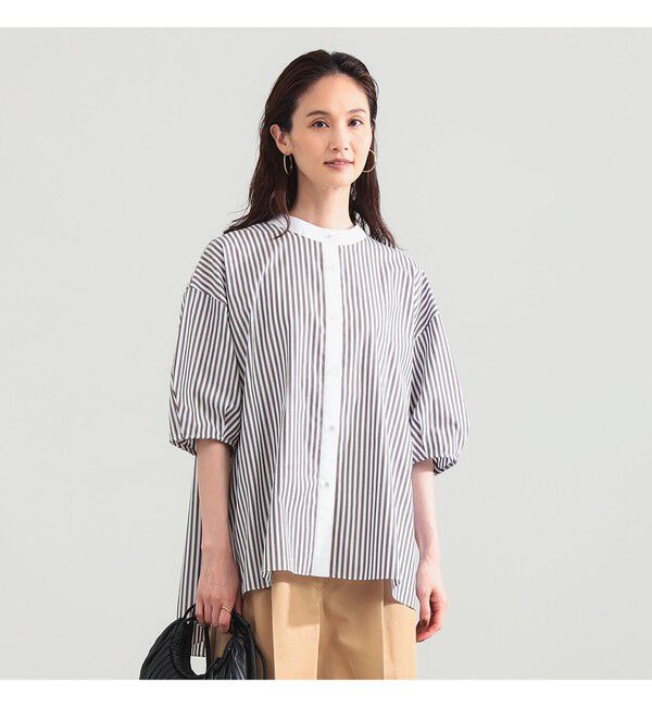Demi-Luxe BEAMS 「フェミニン ハーフスリーブ ボリューム シャツ」|シャツ・ブラウス|