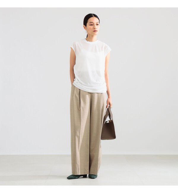 Demi-Luxe BEAMS 「トリアセ サイドギャザー ブラウス」|Tシャツ・カットソー|