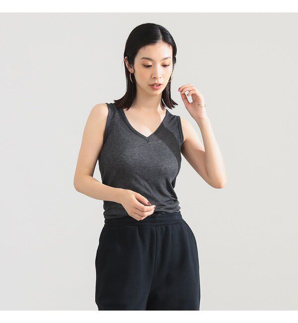 Demi-Luxe BEAMS 「AK+1 / レイヤード リブ タンクトップ」|Tシャツ・カットソー|