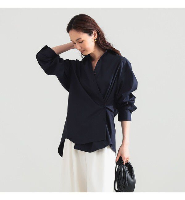 Demi-Luxe BEAMS 「2WAY オーバーシャツ 26AW」|シャツ・ブラウス|NAVY
