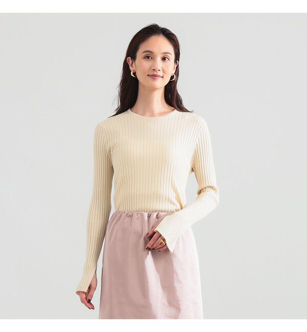 Demi-Luxe BEAMS 「16ゲージ ワイドリブ ニット」|ニット・セーター|LIGHT.BEIGE