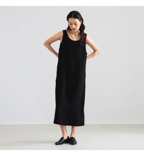 Demi-Luxe BEAMS 「スラブ バックサテン ワンピース」|ワンピース|