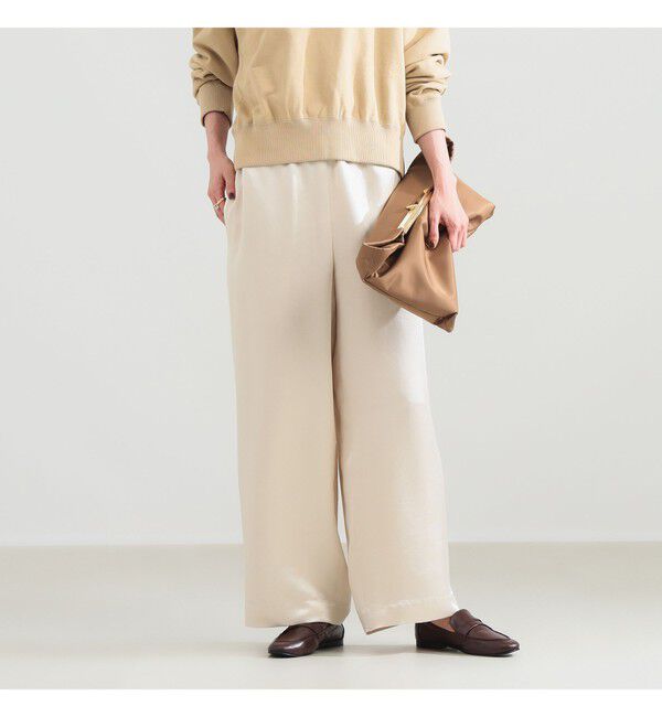 Demi-Luxe BEAMS 「アセテート バックサテン パンツ」|チノ|