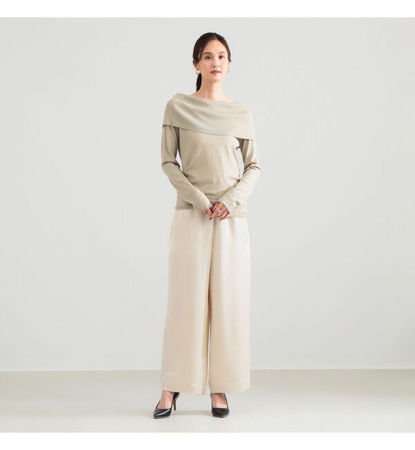 Demi-Luxe BEAMS 「アセテート バックサテン パンツ」|チノ|