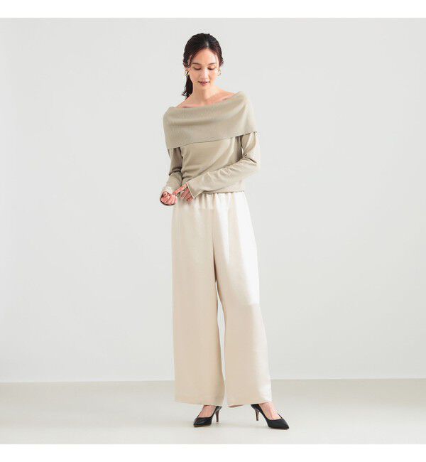 Demi-Luxe BEAMS 「アセテート バックサテン パンツ」|チノ|
