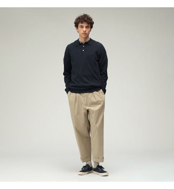 BEAMS PLUS「BEAMS PLUS｜2 Pleats Tapered Twill｜メンズ  チノパン｜オールシーズン」|チノ|